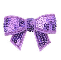 Sequin Bow with Tails 2"
