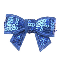 Sequin Bow with Tails 2"
