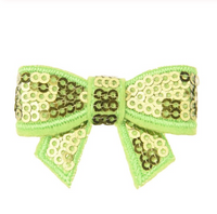 Sequin Bow with Tails 2"

