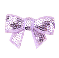 Sequin Bow with Tails 2"
