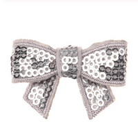 Sequin Bow with Tails 2"
