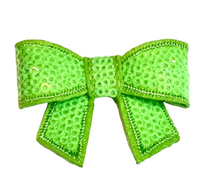 Sequin Bow with Tails 2"
