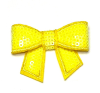 Sequin Bow with Tails 2"
