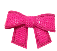 Sequin Bow with Tails 2"
