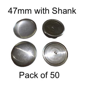 47mm Self Cover Buttons with Shanks (50) - Clearance