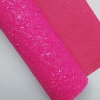 Neon Chunky Glitter Faux Leather Sheet