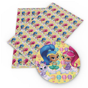 Shimmer & Shine Hot Air Balloons Faux Leather Sheet