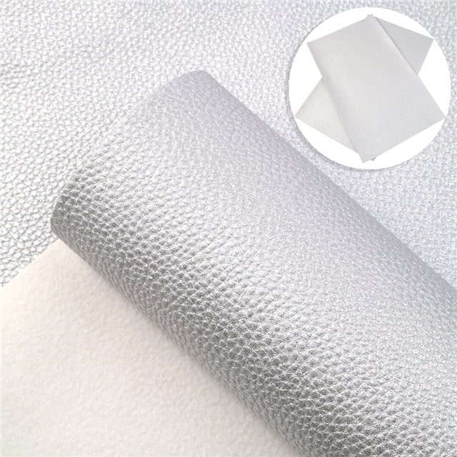 Solid Pearl Litchi Faux Leather Full Sheet
