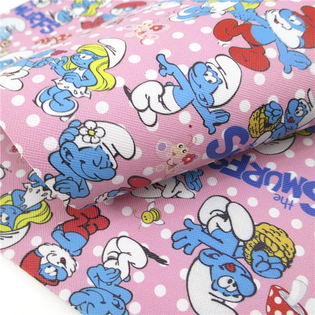 Smurfs Pink Faux Leather Sheet