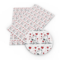 Snoopy In Love Faux Leather Sheet
