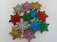 Snowflake Glitter Embellishments Pack of 12

