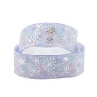 Snowflakes Silver on Ombre 1" Ribbon