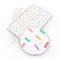 Sprinkles on White Faux Leather Sheet