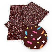 Sprinkles on Chocolate Faux Leather Sheet
