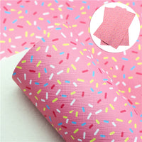Sprinkles Fine on Pink Faux Leather Sheet