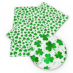 St Patrick's Clovers Faux Leather Sheet