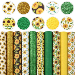 Sunflower Faux Leather Full Sheet Pack of 10