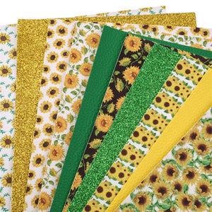 Sunflower Faux Leather Full Sheet Pack of 10