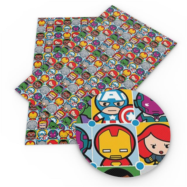 Super Hero Squares Faux Leather Sheet