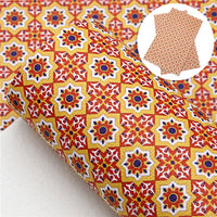 Tile Style - Orange Faux Leather Sheet
