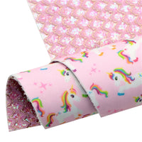 Unicorn Pink with Peach Pink Gold Chunky Glitter Double Sided Sheet
