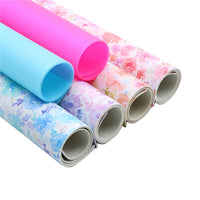 Floral Watercolour Faux Leather Full Sheet Pack of 6
