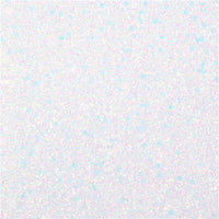 White  Fine Glitter with White Chunky Glitter Double Sided Sheet
