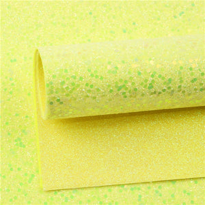 Yellow Fine Glitter with Yellow Chunky Glitter Double Sided Sheet