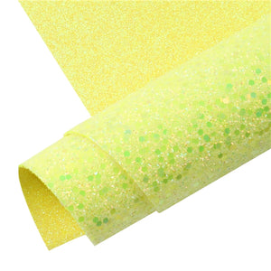 Yellow Fine Glitter with Yellow Chunky Glitter Double Sided Sheet