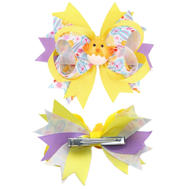 Easter Ribbon Bows with Clip