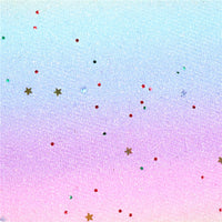 Pastel Ombre Fine Glitter with Stars Faux Leather Sheet
