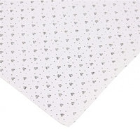 Punch Silver Hearts with White Faux Leather Sheet