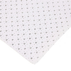 Punch Silver Hearts with White Faux Leather Sheet