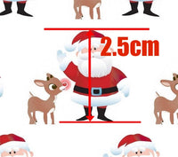 Christmas Santa & Little Rudolph Faux Leather Sheet
