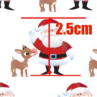 Christmas Santa & Little Rudolph Faux Leather Sheet