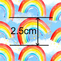 Rainbows in the Sky Faux Leather Sheet