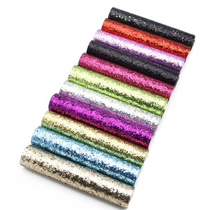 Chunky Glitter Mixed Faux Leather Full Sheet Pack of 11