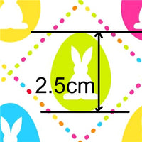 Easter Rabbit Silhouette in Diamonds Faux Leather Sheet

