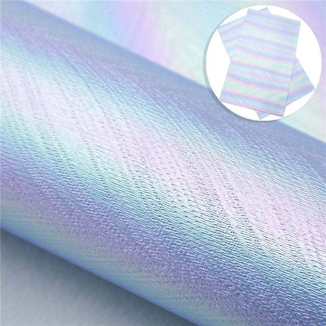 Iridescent Pearl Textured Faux Leather Sheet