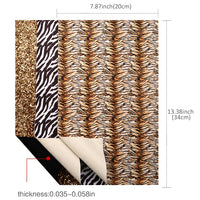 Animal Print & Chunky Faux Leather Full Sheet Pack of 6
