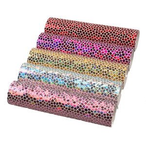 Pebble Stone Hologram Mix A5 Faux Leather Sheet Pack of 5