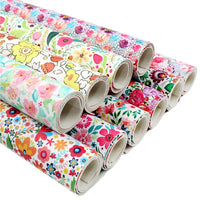 Floral Mixed #2 Faux Leather Full Sheet Pack of 9
