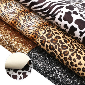 Animal Print & Chunky Faux Leather Full Sheet Pack of 6