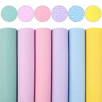 Pastel Solid A5 Litchi Faux Leather Pack of 6