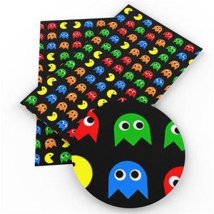 Pacman Arcade Game Faux Leather Sheet