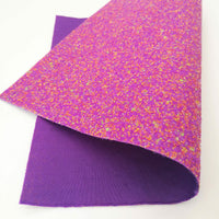 Neon Chunky Glitter Faux Leather Sheet
